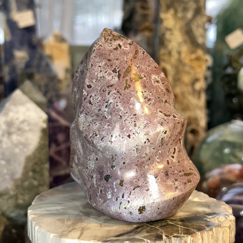 Ocean Jasper Crystal Flame Carving! - Picture 4 of 7